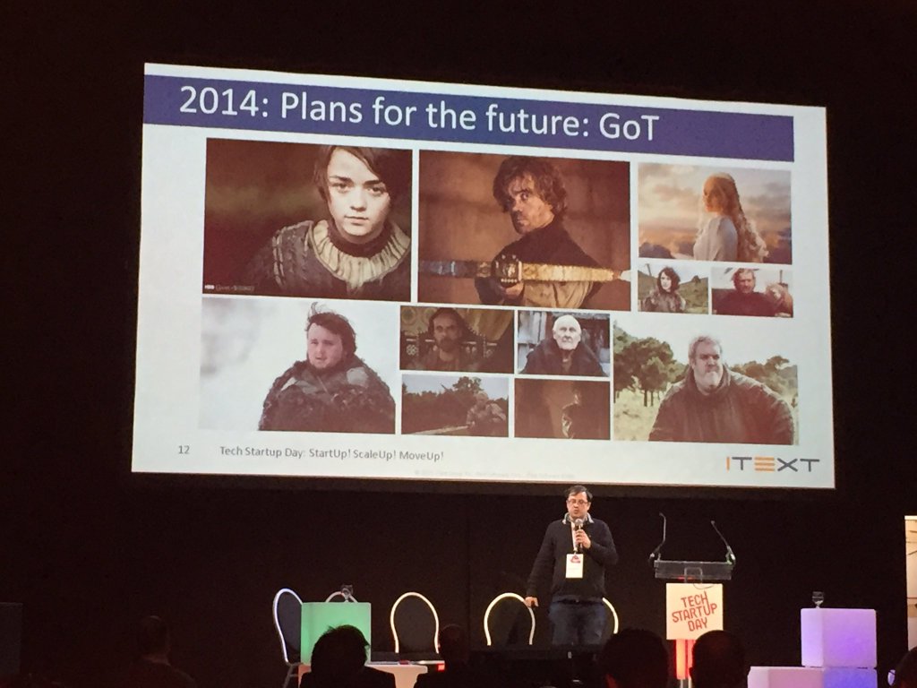 Bruno pitching the new ideas for iText