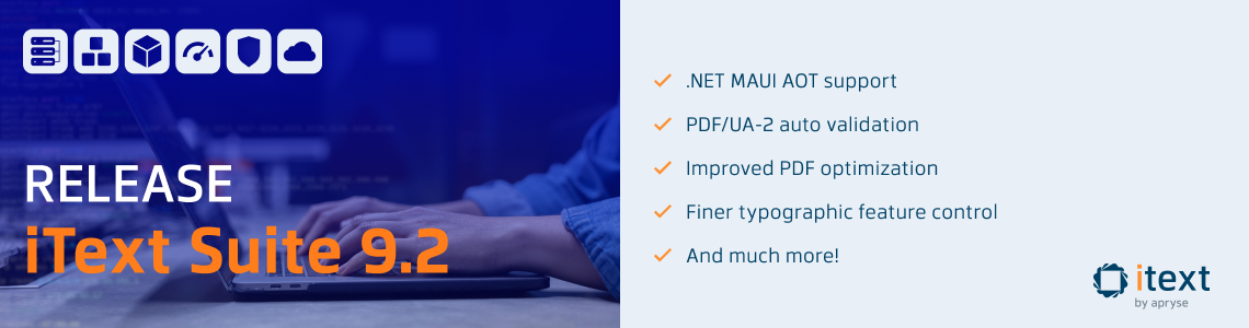 iText Suite 9.2 release banner