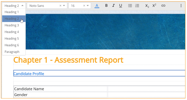 Support for headings using iText DITO