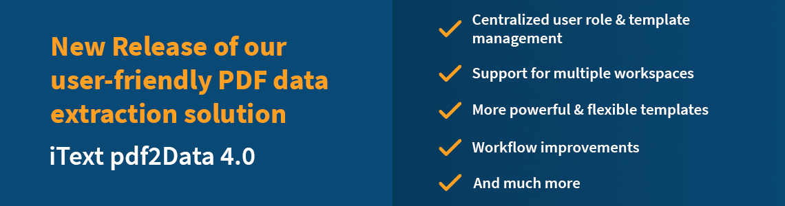 iText pdf2Data 4.0 release