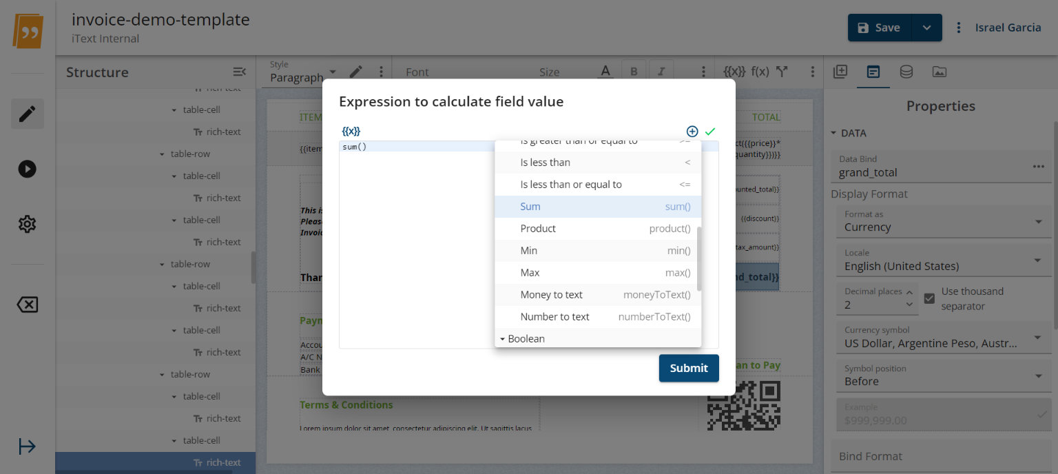 DITO adding expressions