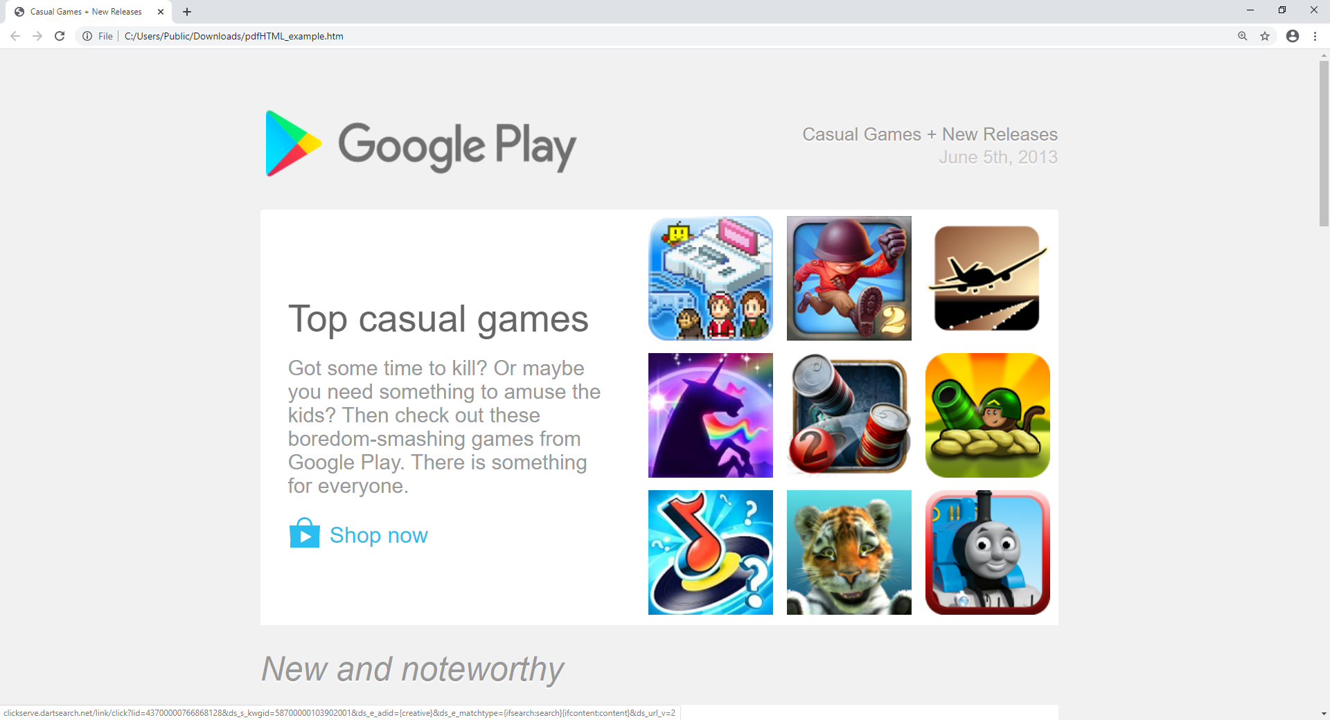 pdfHTML Source example