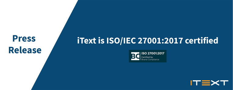 iText 27001:2017 Certificate 