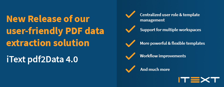 iText pdf2Data 4.0 release teaser